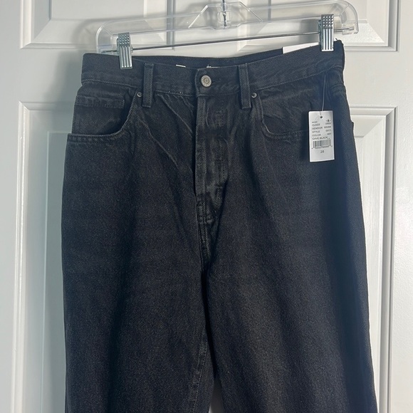 NWT PacSun Dark Grey Distressed High Waisted Dad Jeans Size 28 - Picture 2 of 13